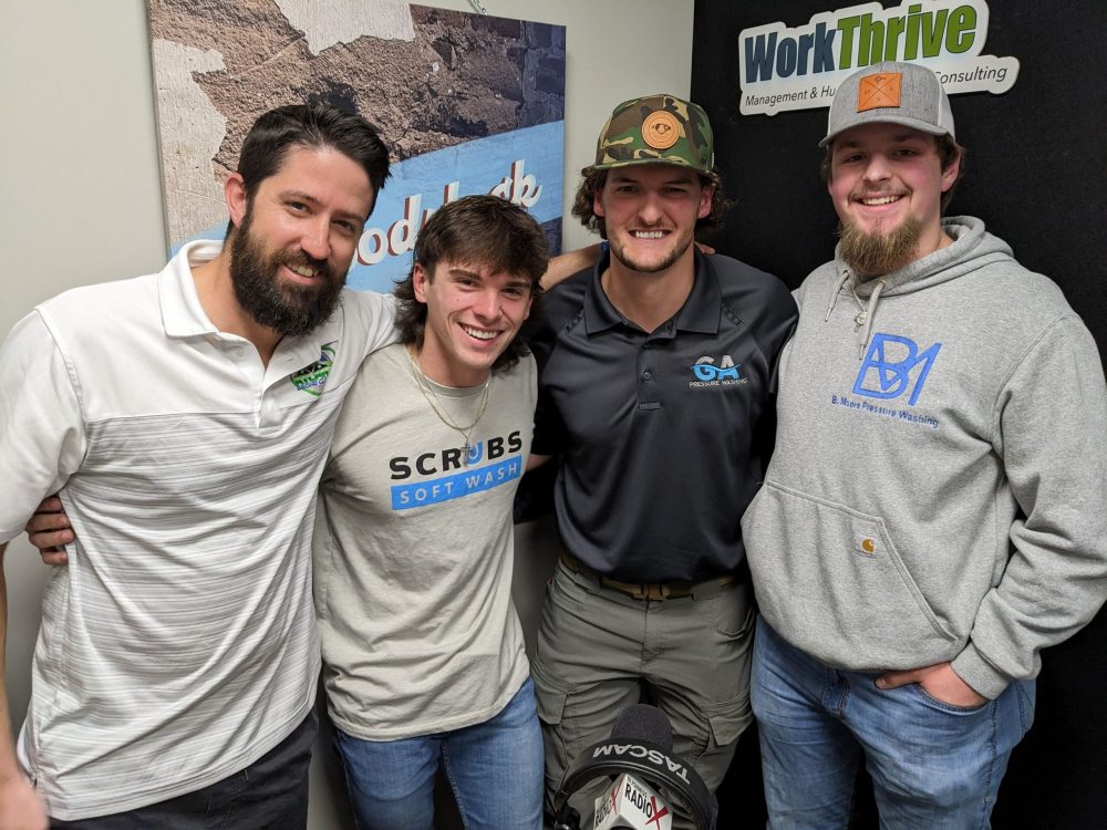 Chris Creekmur with Atlanta Drone Cleaning, Brock Tilley with Scrubs