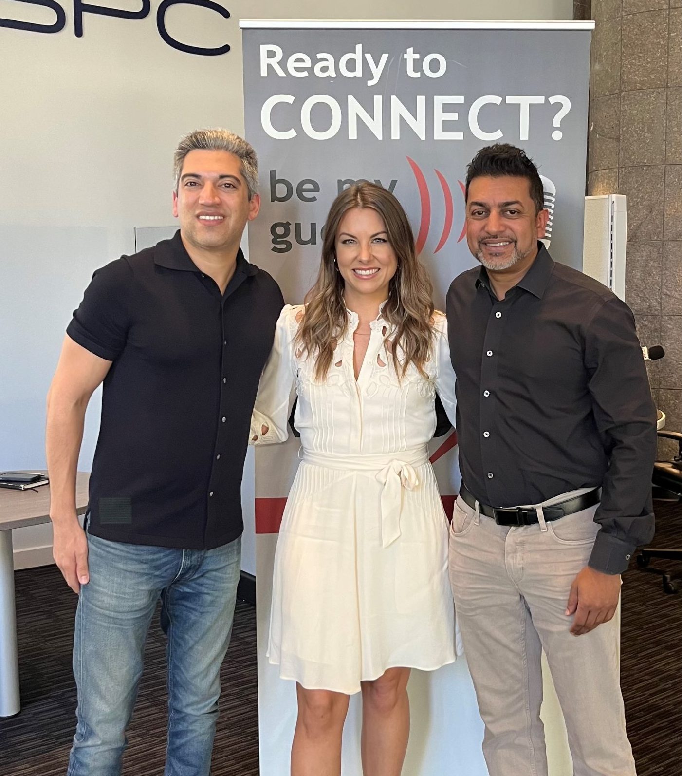 Raj Choudhury with Alloy and Brooke MacLean with Marketwake episode artwork