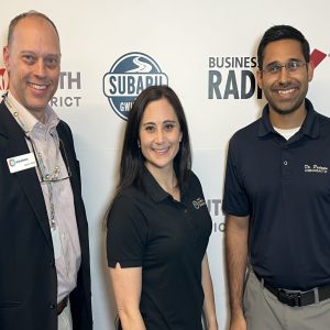 Dr. Pranav Halvawala with Spine Chiropractic and Stacy Lord & Jason West with Gwinnett Building Babies’ Brains