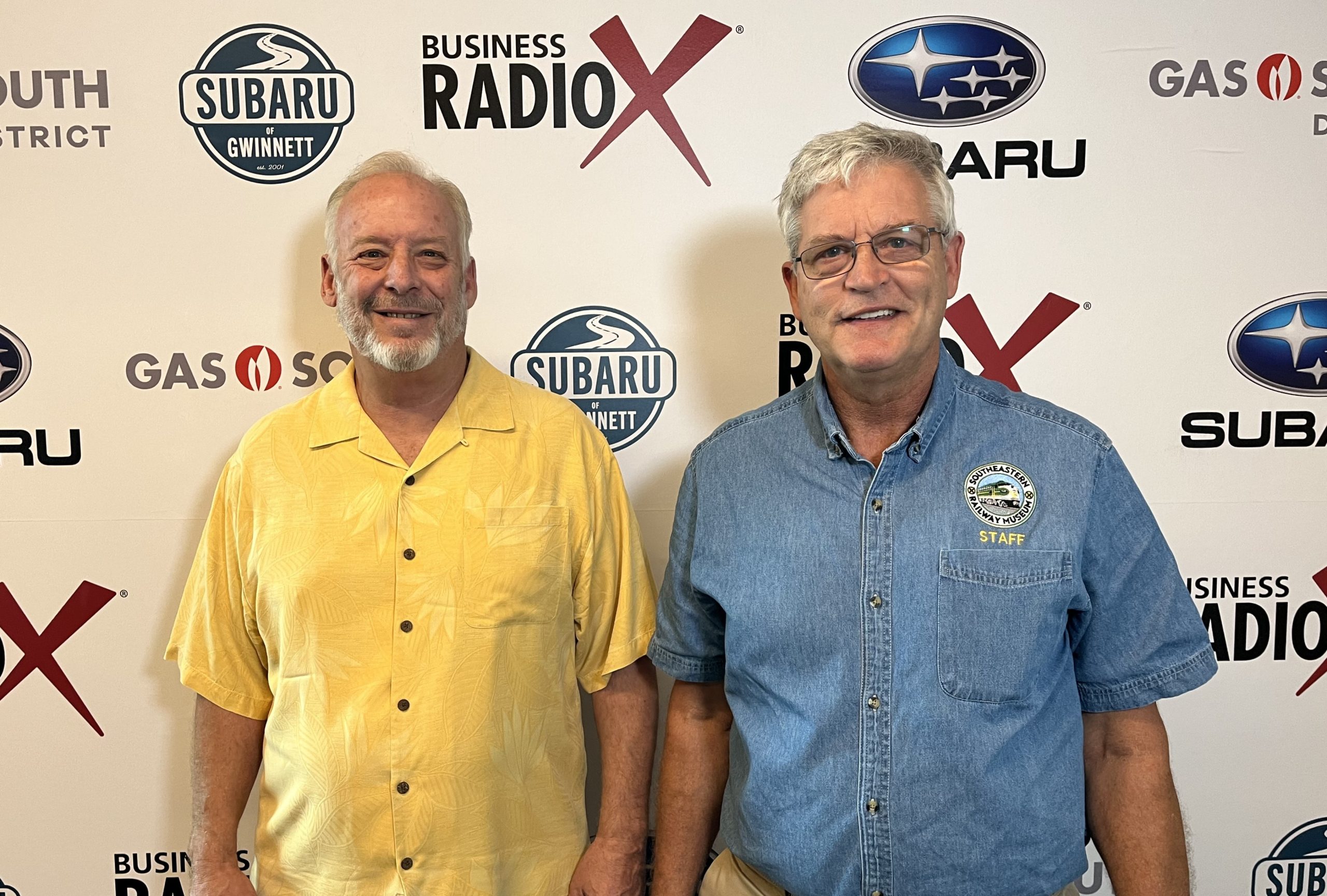 Ora Ball with Southeastern Railway Museum and Gary Glover with Glover Wealth Management