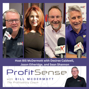 Desiree Caldwell, Elite HR Logistics, Inc., Jason Etheridge, LogicSpeak, and Sean Shannon, Strategic Growth Design, on ProfitSense with host Bill McDermott