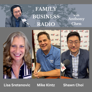 Lisa Sretenovic, Visionating LLC, Mike Kintz, Wingman Payments, and Shawn Choi, Chastain Injury Law, on Family Business Radio with host Anthony Chen