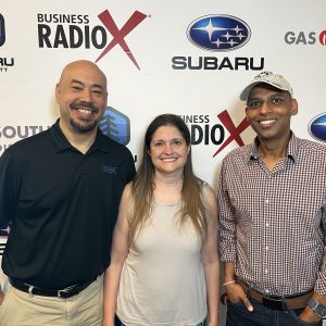 Niranga Sumanatilleke with Pet Supplies Plus Buford and Wendy & Jeremy Smith with AtWork West Gwinnett