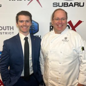 Ken Jackson with Leadership Gwinnett and Ray Bitzel with Bitzel’s Chocolate