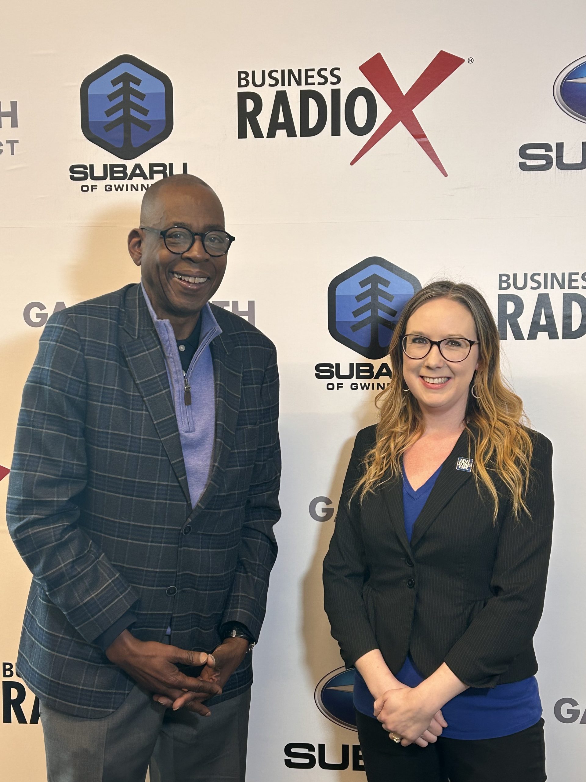 Rebecca Young with New York Life and Sylvester Ford with Black Label Franchise — Gwinnett Business Radio cover