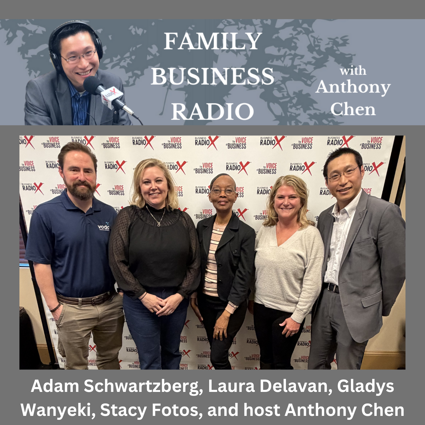 Family Business Radio When Life Goes Sideways: Experts Who Restore Order, with Gladys Wanyeki, CFO ANX; Laura Delavan, Sterling Seacrest Pritchard; Adam Schwartzberg, Voda Cleaning & Restoration of North Atlanta; and Stacy Fotos, The Happy Dog Hotel (Family Business Radio, Episode 72) with host Anthony Chen