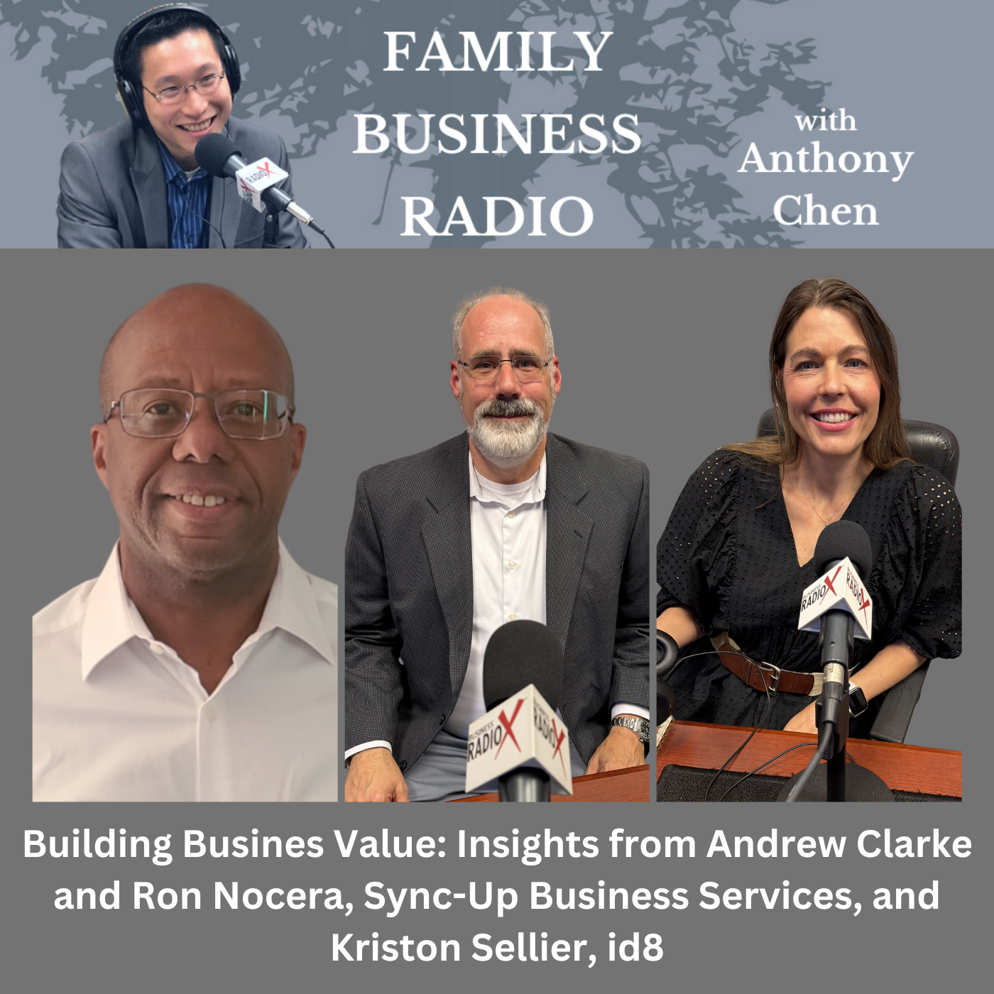 Andrew Clarke and Ron Nocera of Sync-Up Business Services, and Kriston Sellier of id8, on Building Stronger Businesses Through Financial Clarity, Strategic Branding, and Long-Term Vision (Family Business Radio, Episode 74), with host Anthony Chen